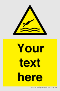 Custom Warning diving area